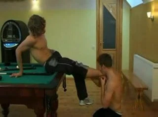 bare on the pool table