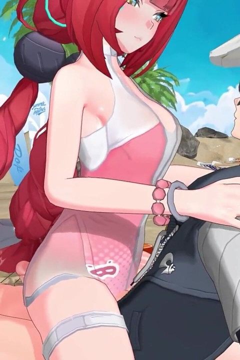 Zenless Zone Zero - Yuzuha และ Alice เย็ดชายหาดอย่างลับๆ กับ Wise - ครางเย้ายวน - แอนิเมชั่น NSFW 3 มิติ
