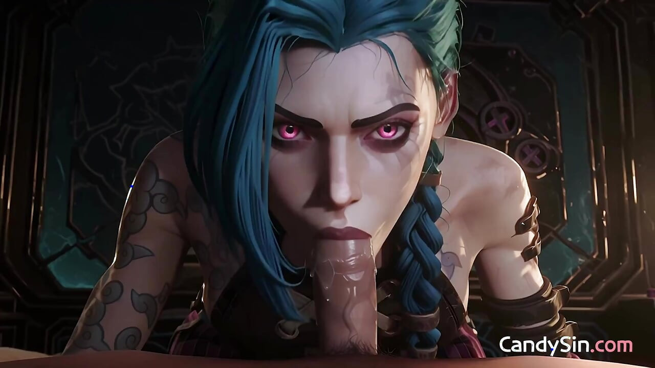 Jinx ที่มีรอยสักละลายกับท่าหมานุ่ม ๆ ลูบหัวหนังโป๊ AI