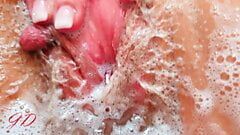 JuicyDream - Wet games in the bathtub 3 - pussy and foam