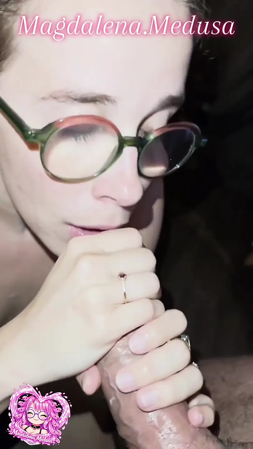 Slut with Glasses Sucks Like a Bitch up to the Facial