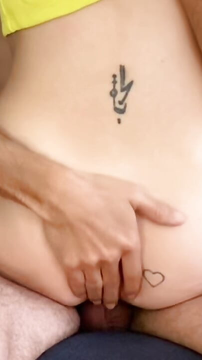 on sofa couch married wife fucked stepson before husband back home early and cum over her belly a big cumshot