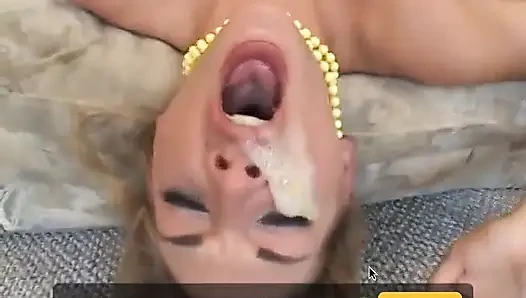 Fresh faced blonde gets all holes filled with cock