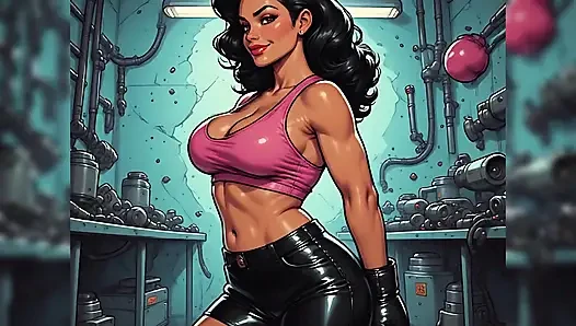 Seksi kadınlar boxercise art