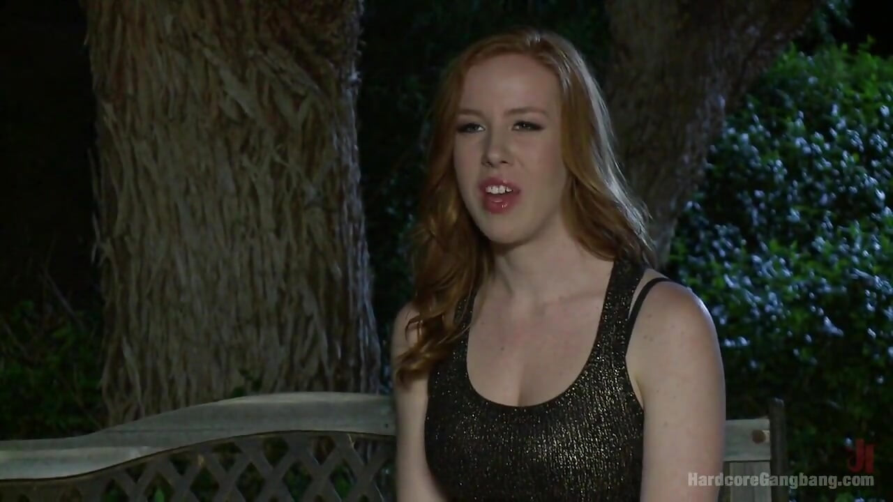 Slutty Redhead in First Gang Bang. 18 and Ready to Go!