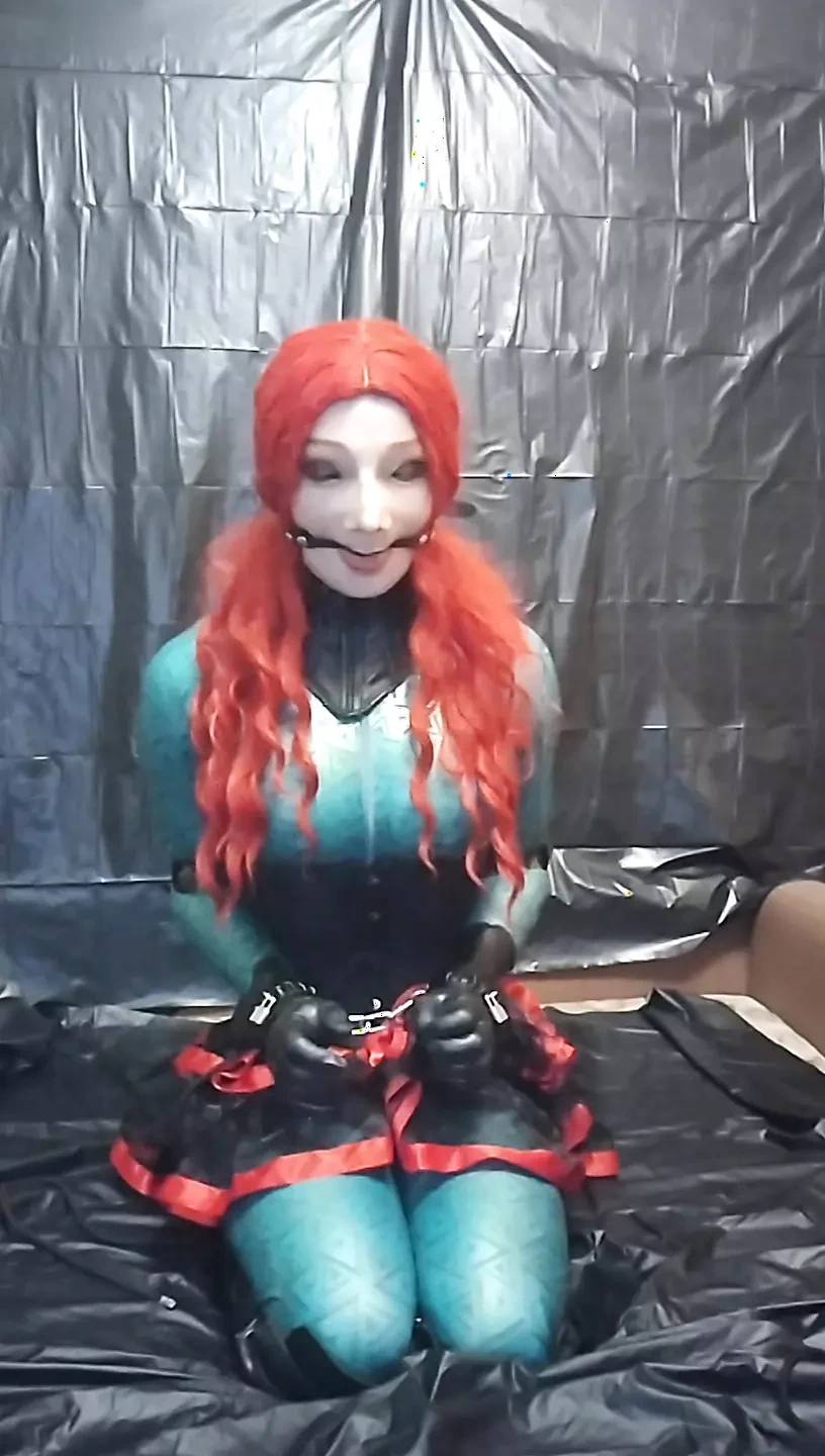 Latex doll selfbondage