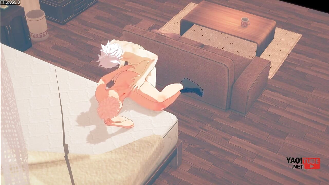 Jujutsu Kaisen Yaoi - Gojo neukt Yuuji in zijn kamer