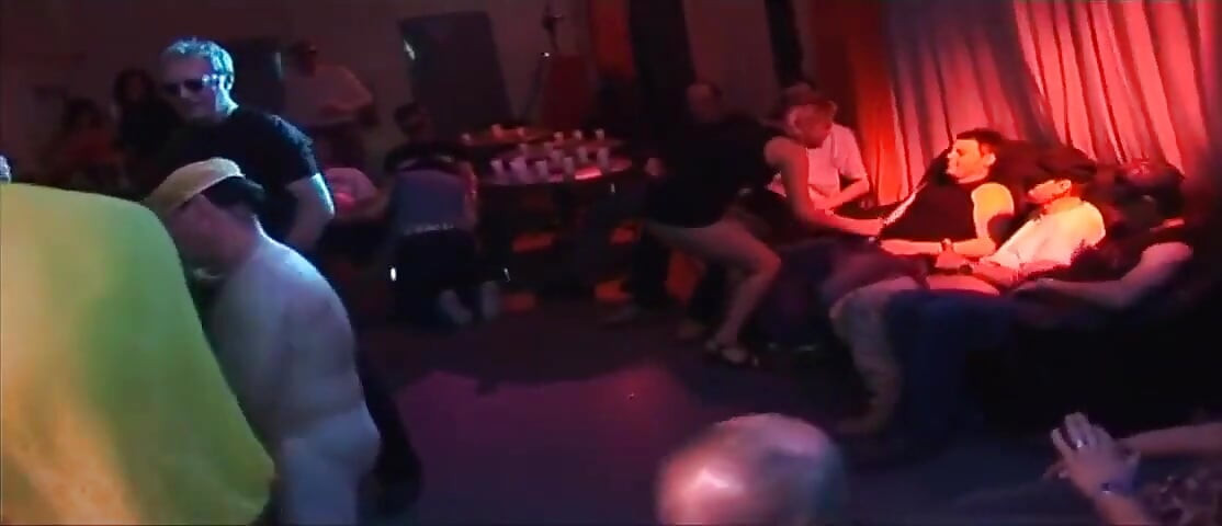 Blonde Babe Stretched Wide in Sloppy Group Pound Fest