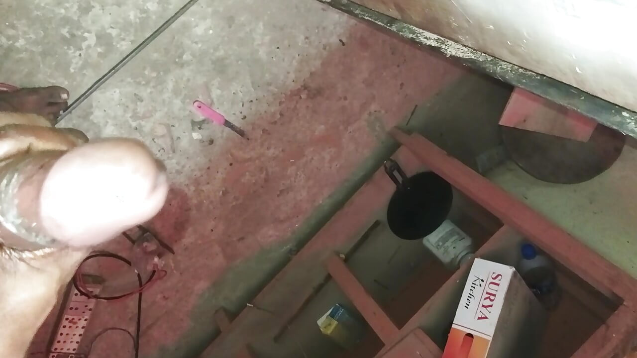 Indian boy playing handjob indoor