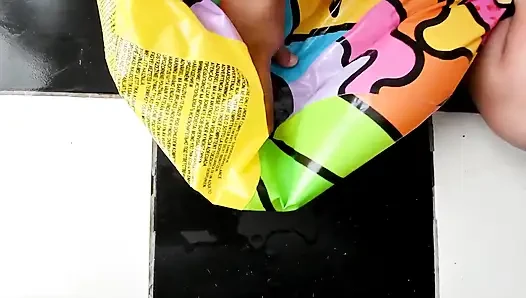 Şişme balon - sakso fışkırtmalı ovma ve binme - tavşan delisi