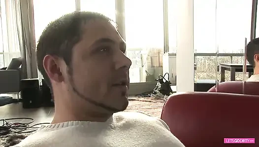 Sexy babes with big boobs get fucked in threeway action