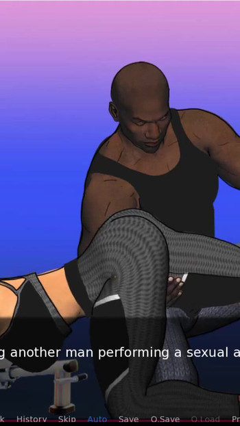 Epic moment from "A Couple's duet of love and lust #2 -  Nate went tom the gym where Darral helped her"