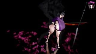 Minamoto Raikou - tarian seksi (hentai 3d)