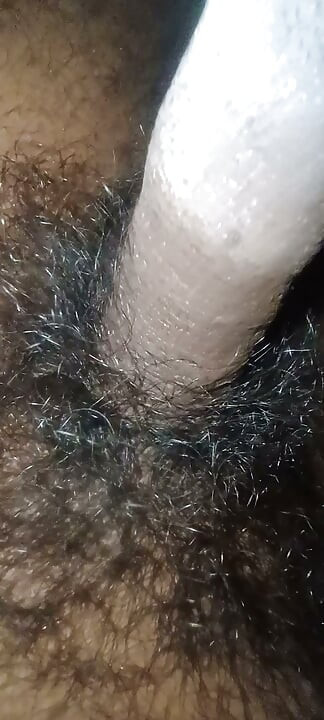 Hairy big dick jerking