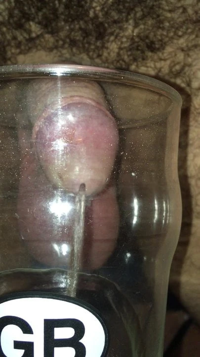 Just me pissing in a pint glass