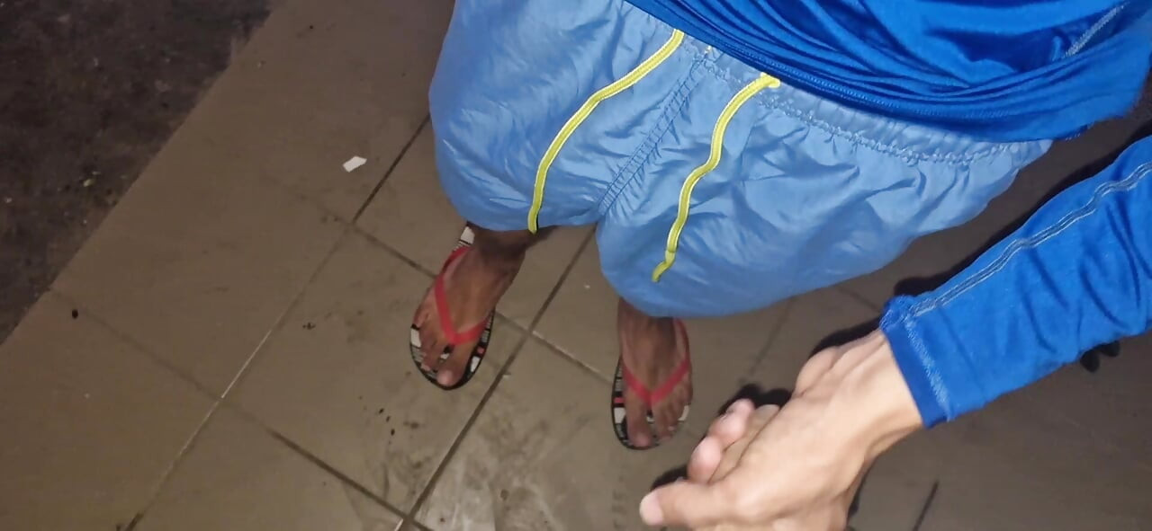 Cum in a passerby's mouth, hot bursts of cum in public by a femboy and a stepfather