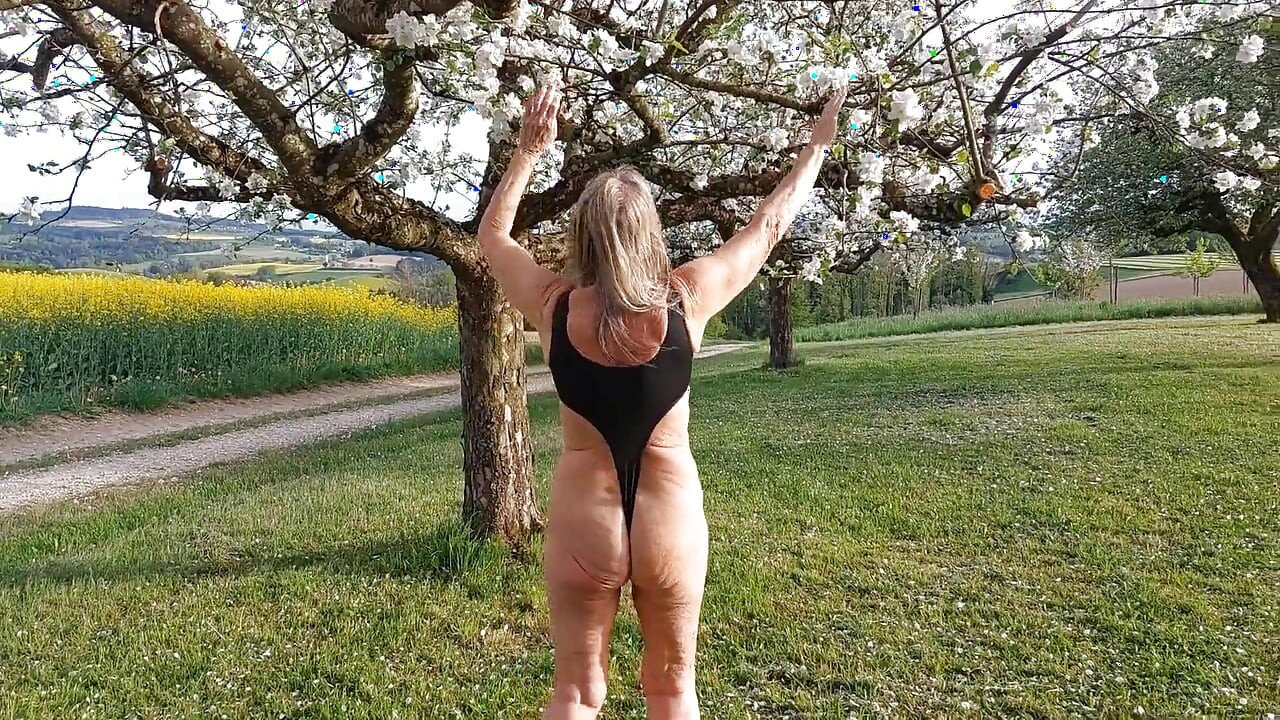 A Super-hot Granny in a Racy Thong Bodysuit!