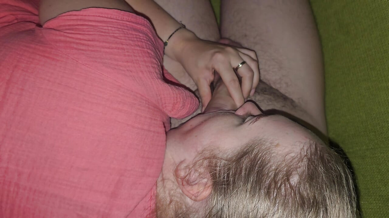 My Horny Wife Plays with My Big Dick and Gives Me a Hot Blowjob