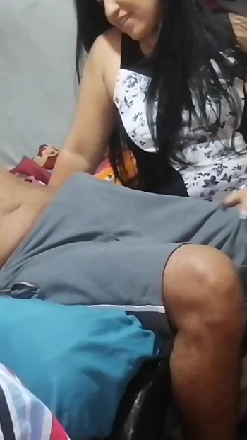 Jaw-dropping moment from "Stepmom gets her stepson masturbating and ends up swallowing his cum.."