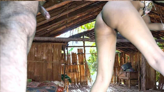 Hot Poor girl in field .government school girl after school changing her cloth. suddenly step brother was come inside