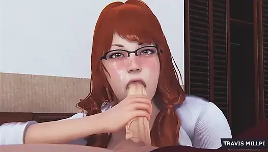 MILF Stepmom Struggling Dick with Her Mouth