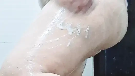 First time young Indian girl live on firlty bathroom