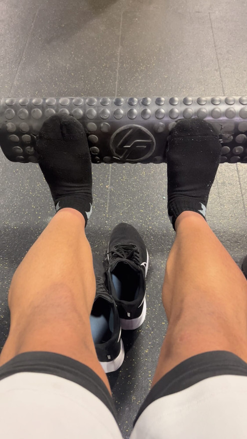 Working on My Calves Without Shoes On