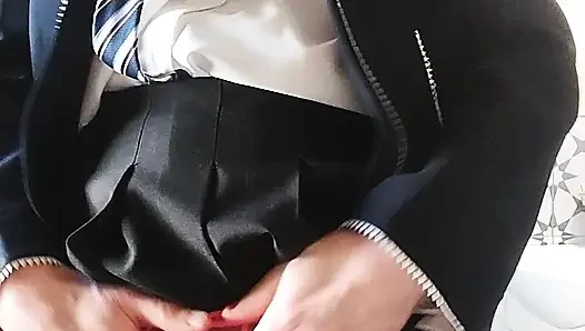 Azgın kız kılıklı kadın kılıklı boşalma