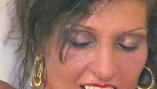 Wet Lesbians Fingering Each Other in Steamy Bathtub