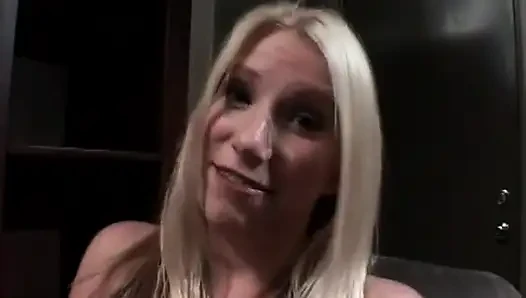 Blonde milf fucked and filmed in POV
