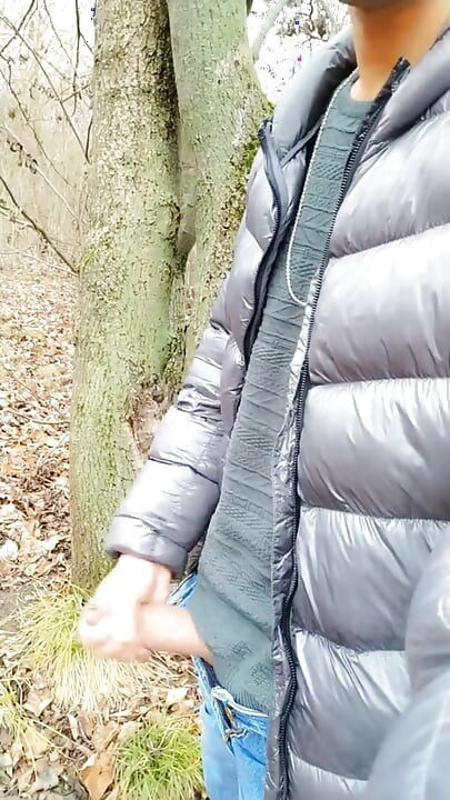Two Cumshots While Walking Outdoor - Cum After Cum