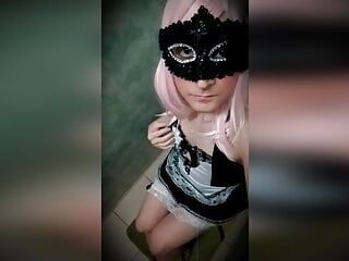 Mysterious masked trans girl shows herself