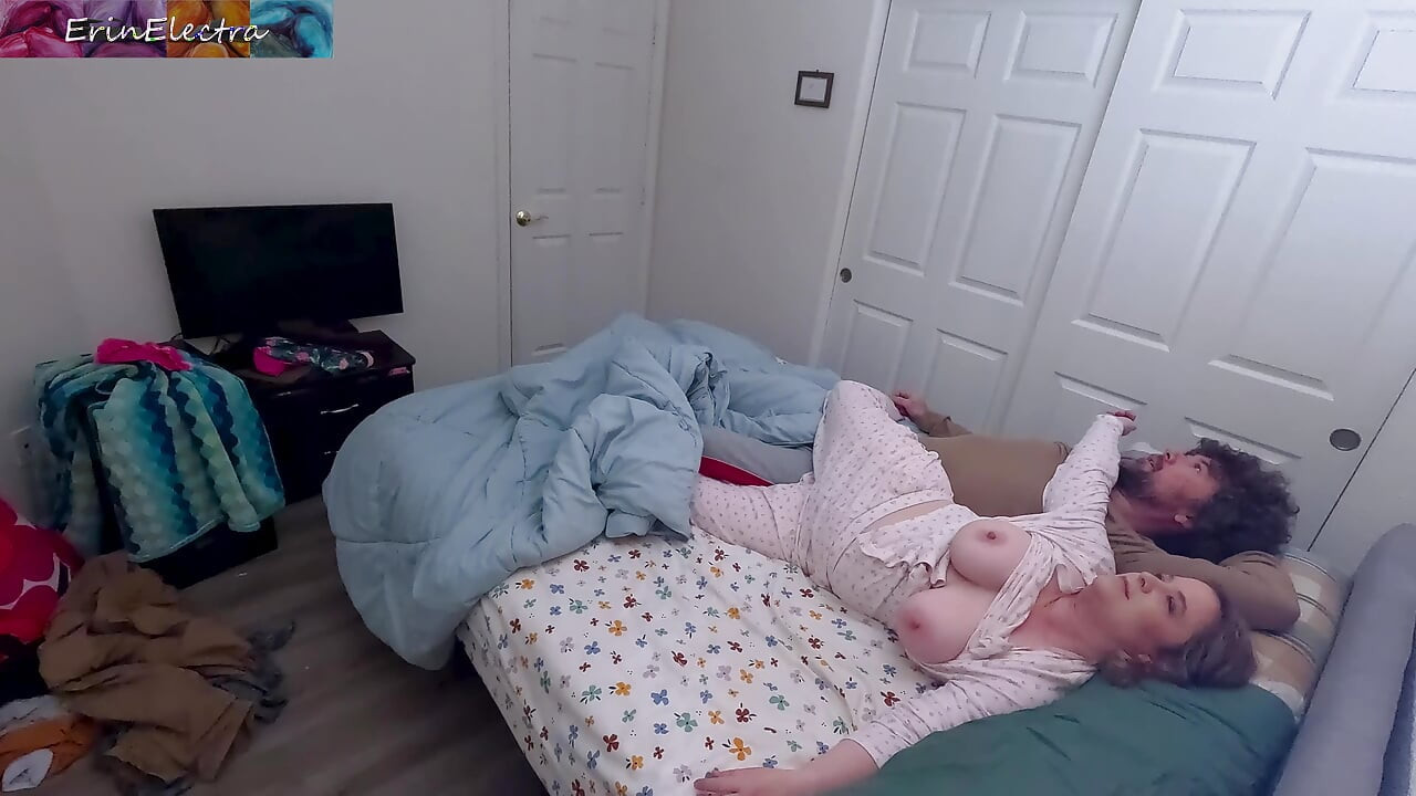 Bare bottom stepsister shares a bed with stepbrother
