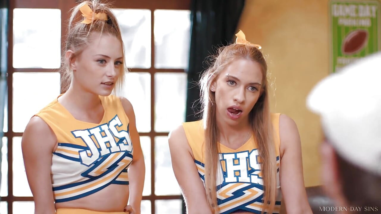 Modern-day Sins - Slutty Cheerleaders Khloe Kapri & Kyler Quinn Butt Fucked by Pervy College Coach!