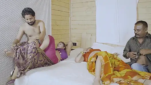 TWO STEP BROTHERS SWAPPING THEIR WIFES REGULARLY FOR ENJOYING HARDCORE GROUP SEX