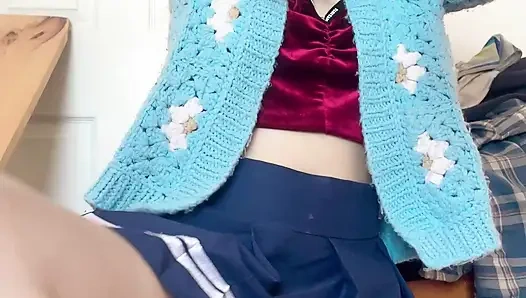 hana sexy im schulrock-outfit, profick, körper, guter arsch