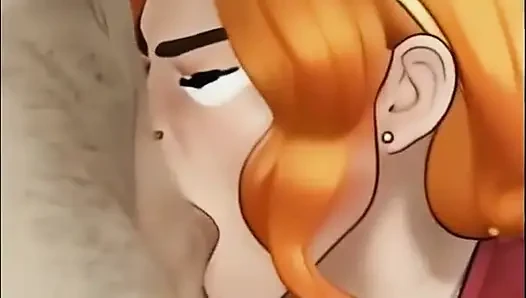 Blonde orange girl romance