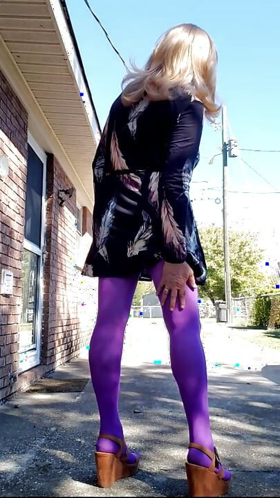 CD, outdoors tease, indoors masturbate and cum.