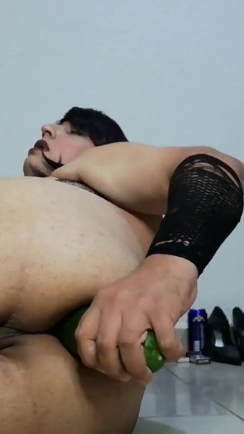 Stunning moment from "Chubby Anal Masturbation and big load of cum"