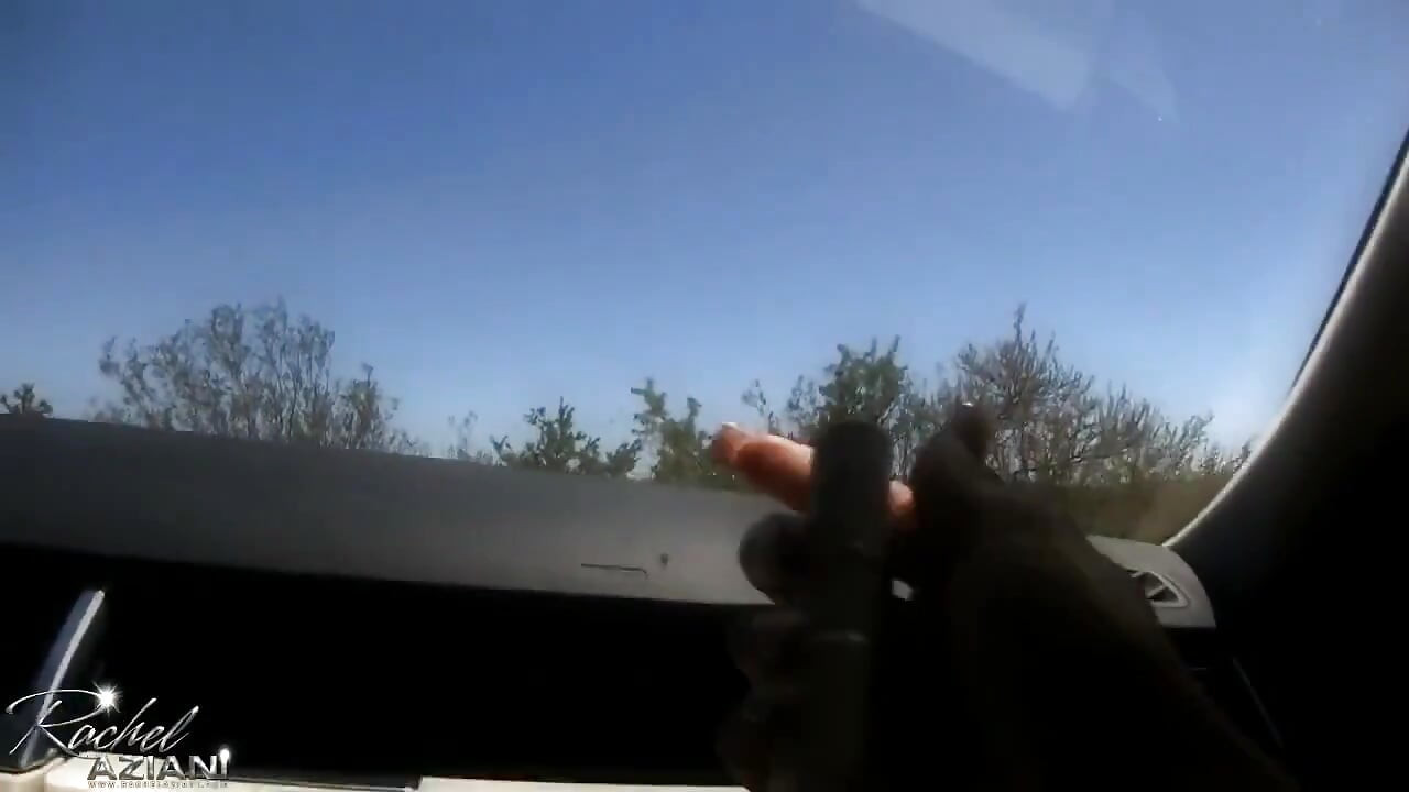 Rachel car masturbation in sun dress
