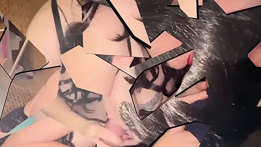 Amateur wife gives head and eats cum