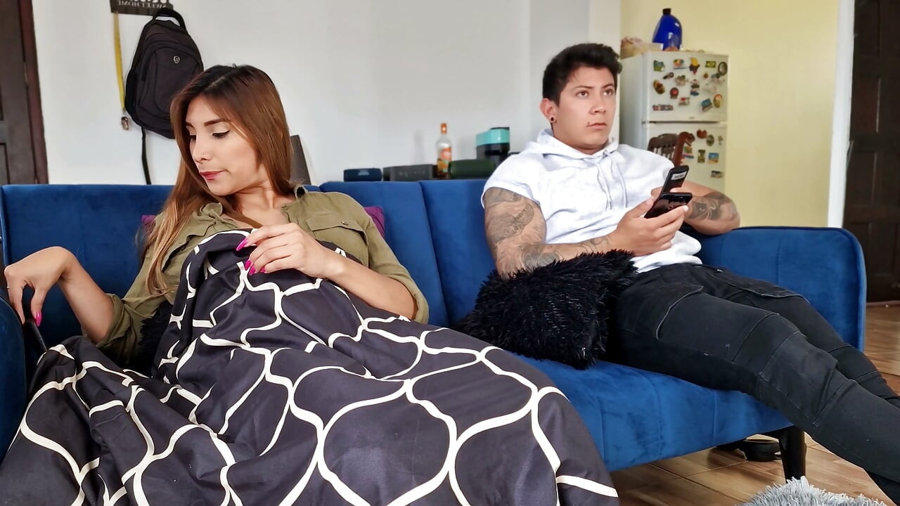 Horny MILF hides her sex machine under the covers! And her stepson discovers it!