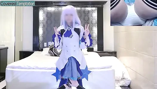 Cosplay Moment Sparks Shy Excitement as a Slender Newcomer Explores Playful Curiosity