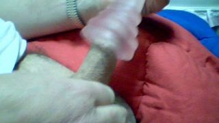 playing with a toy with a bit of cum
