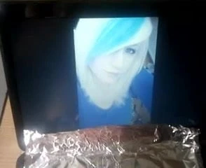Shooting a huge load on tin foil for Cathy
