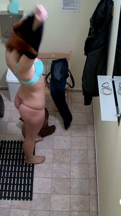 Czech Solarium 61: Busty Redhead Strips Down and Lets It All Hang Out