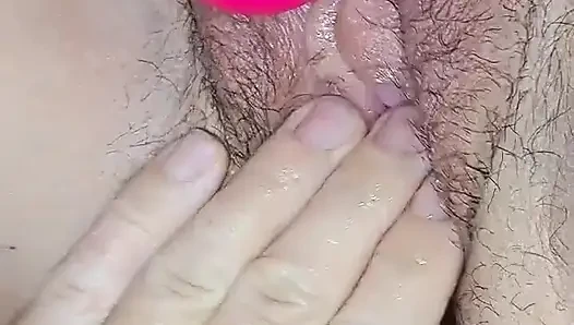 Plug in Her Ass and Fuck Her Pussy and She Gets All Wet