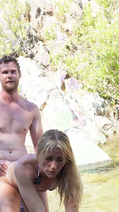 Memorable moment from "Public Sex By The Water Ended in Facial"