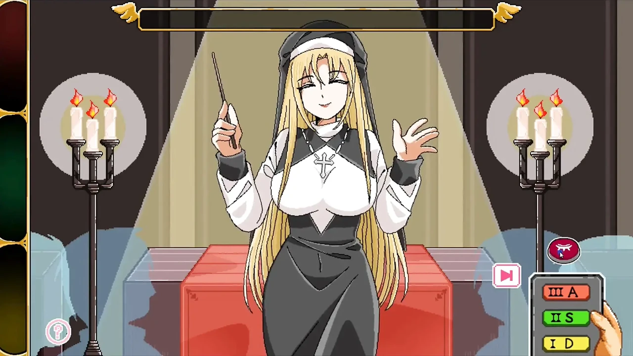 Hentai Game &ndash; Church Hentai Sex Scenes 2 (Rika The Lewd Nun Heroines) - The Censor