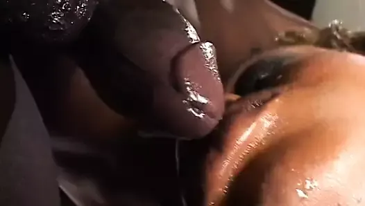 Ebony teen loves getting fucked in the ass by massive dick